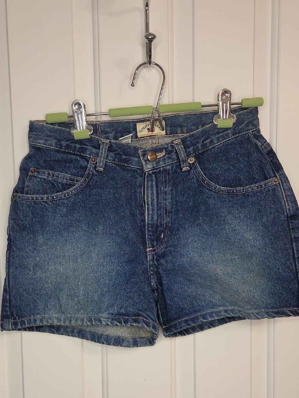 Women's High-Rise Blue Denim Jean Shorts